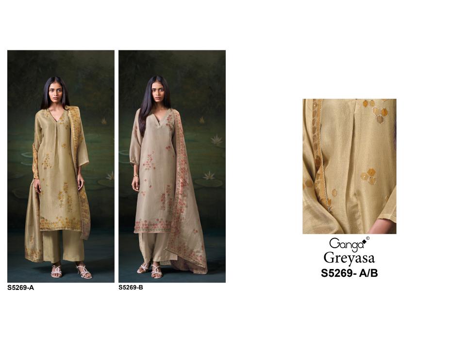 Ganga greyasa 5269 banarasi dress material online mumbai wholesale